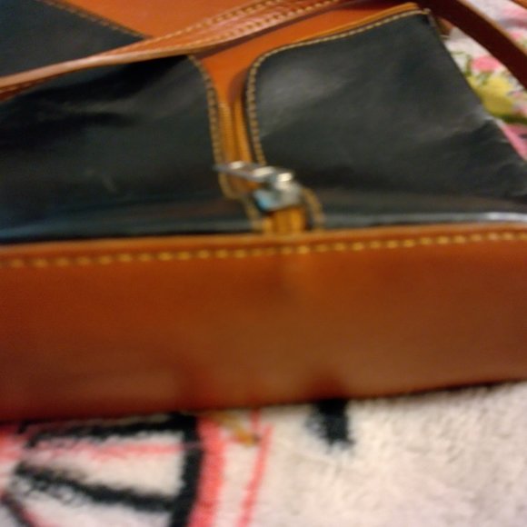 Vera Pelle Crossbody Bag Made in Italy Leather Zipper Front Nice - Picture 5 of 12